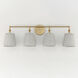 Baja 4 Light 33.25 inch Natural Aged Brass Bath Vanity Wall Light