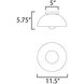 Thelonious 1 Light 11.5 inch Black and Natural Aged Brass Flush Mount Ceiling Light