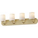 Durham 4 Light 30 inch Natural Aged Brass Bath Vanity Wall Light
