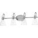 Ava 4 Light 30.7 inch Polished Chrome Bath Vanity Light Wall Light