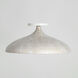Fleur 1 Light 15.5 inch White and Gold Flush Mount Ceiling Light