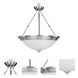 Essentials - 584x 3 Light 20 inch Satin Nickel Invert Bowl Pendant Ceiling Light
