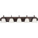 Essentials - 801x 5 Light 36 inch Oil Rubbed Bronze Bath Vanity Wall Light in Marble