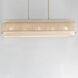 Seacliff 5 Light 42 inch Natural Aged Brass Linear Pendant Ceiling Light