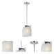 Scoop 1 Light 8 inch Polished Chrome Single Pendant Ceiling Light in Marble