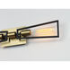 Wings 2 Light 25 inch Black and Satin Brass ADA Wall Sconce Wall Light
