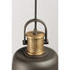 Sedona 1 Light 10 inch Oil Rubbed Bronze/Antique Brass Single Pendant Ceiling Light