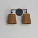Baja 2 Light 14.75 inch Dark Bronze Bath Vanity Wall Light