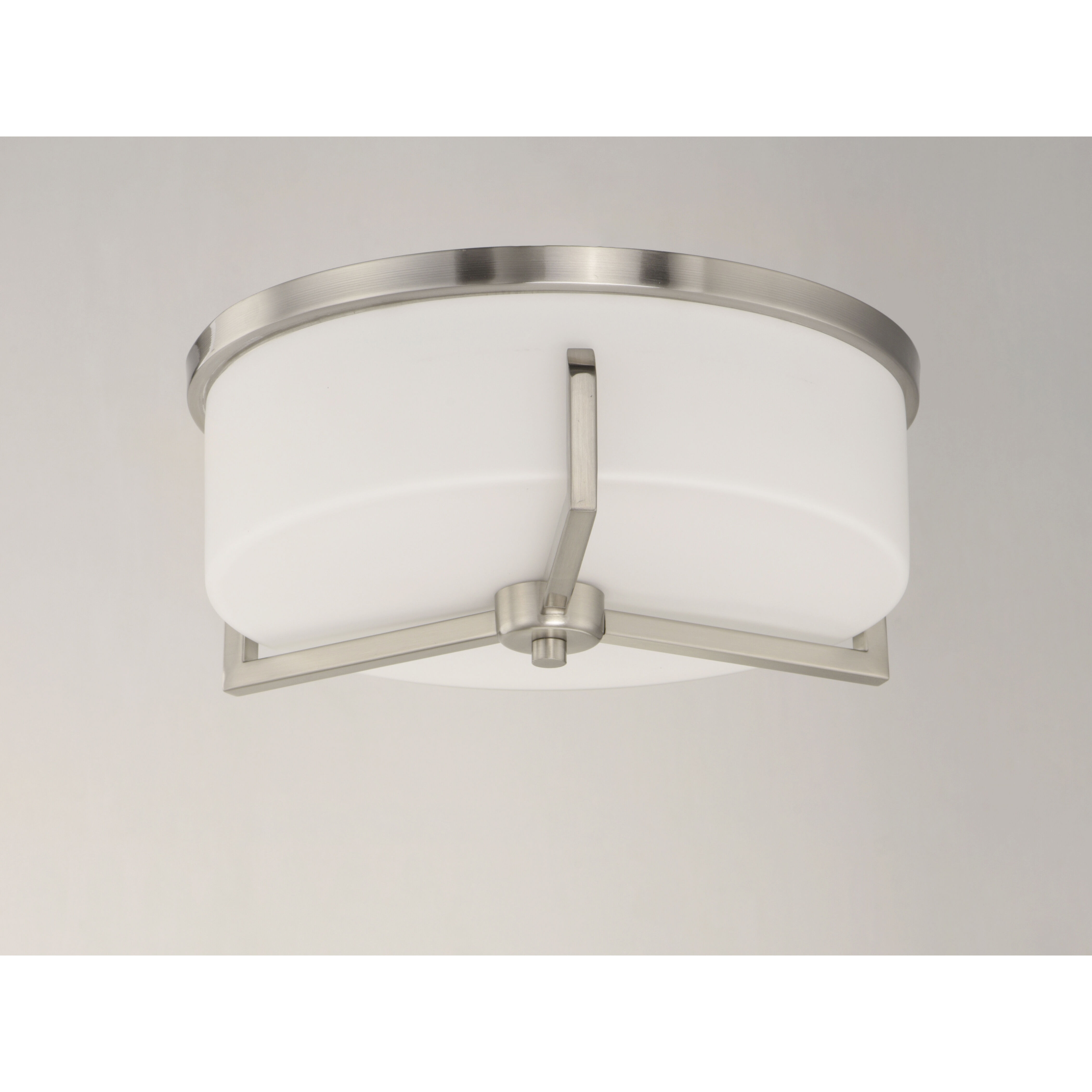 Dart 3 Light 14 inch Satin Nickel Flush Mount Ceiling Light