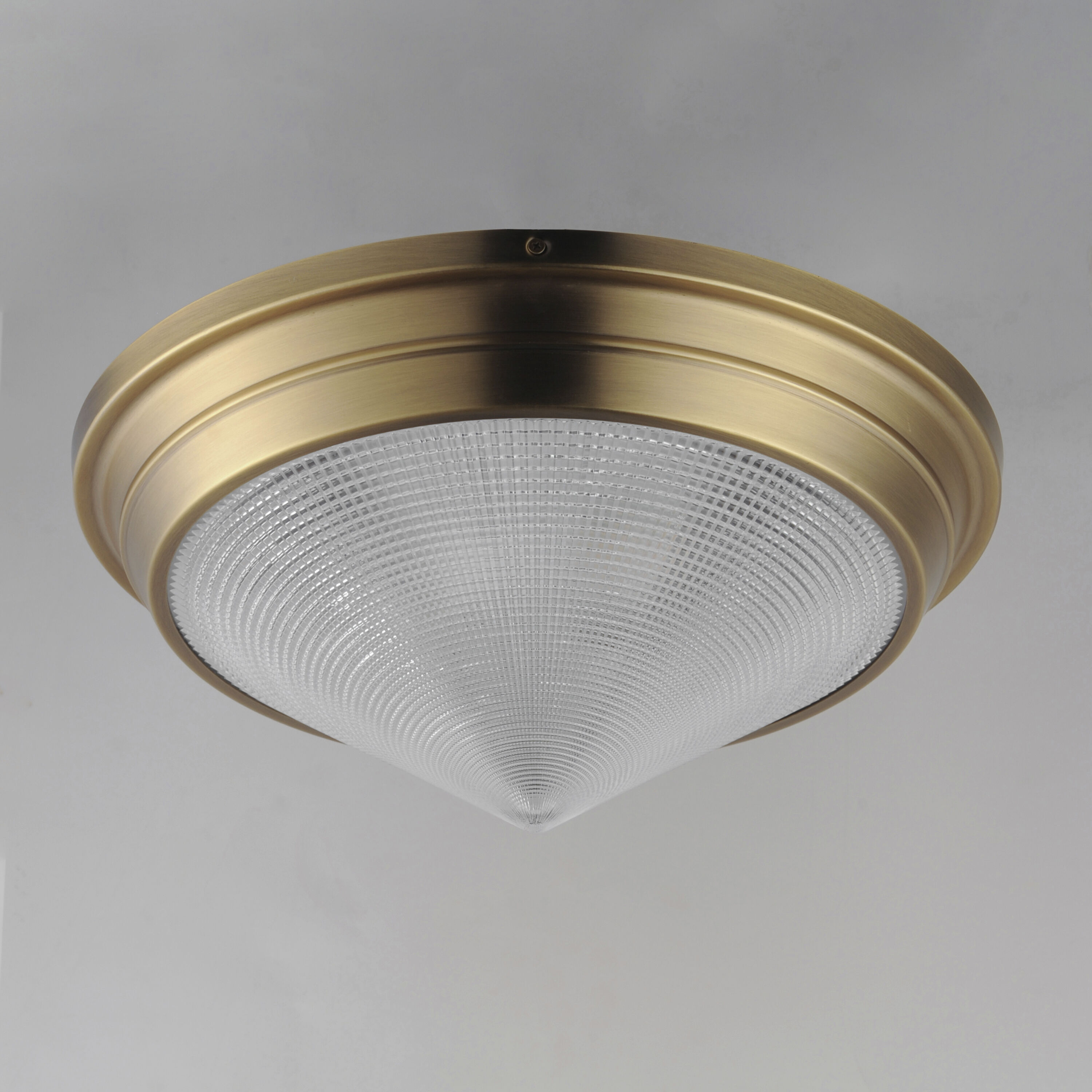 Hargreaves 3 Light 16.5 inch Natural Aged Brass Flush Mount Ceiling Light