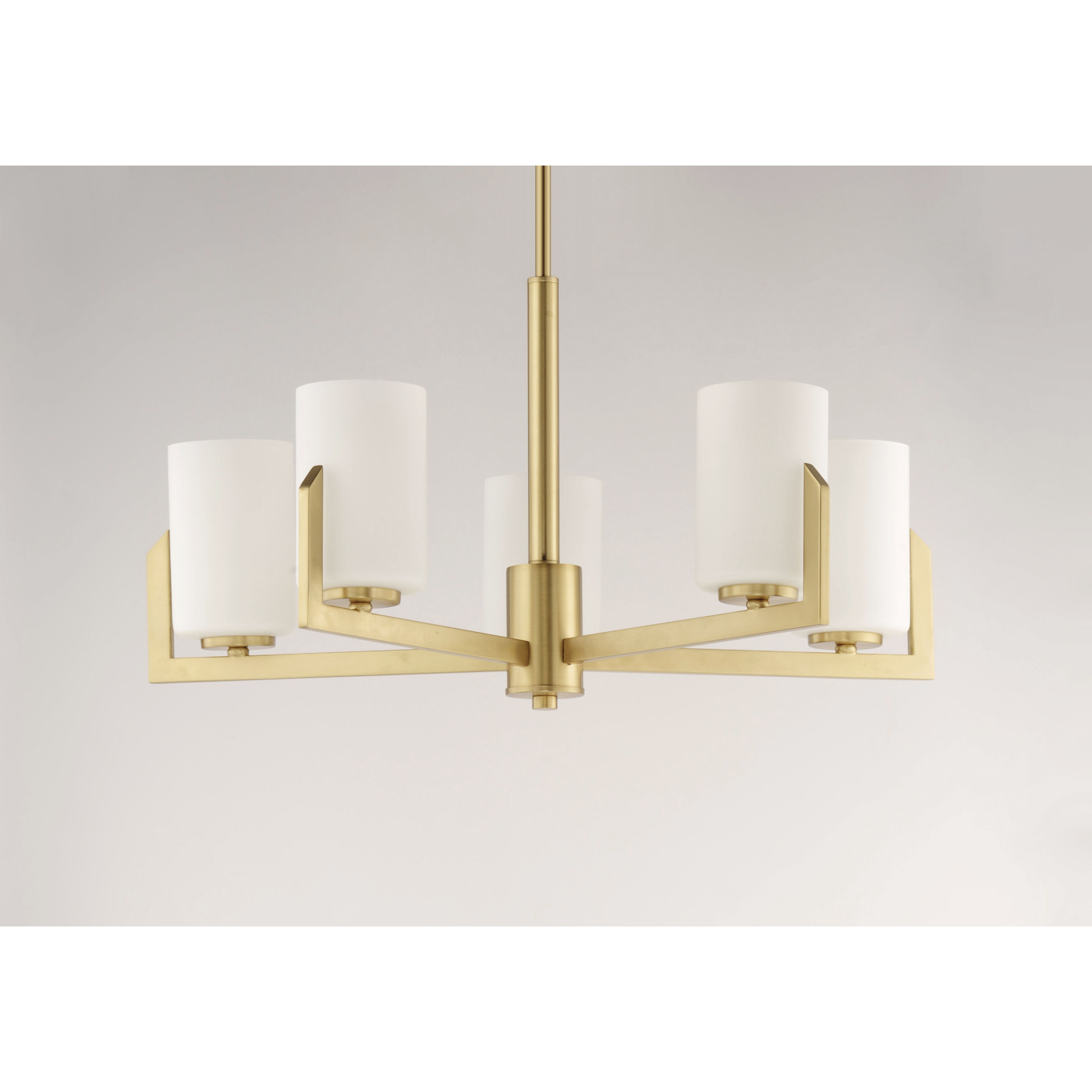Dart 5 Light 26 inch Satin Brass Chandelier Ceiling Light