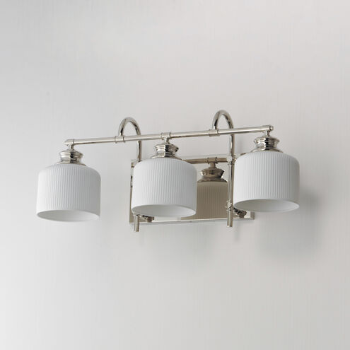 Chateau 3 Light 24 inch Polished Nickel Bath Vanity Wall Light
