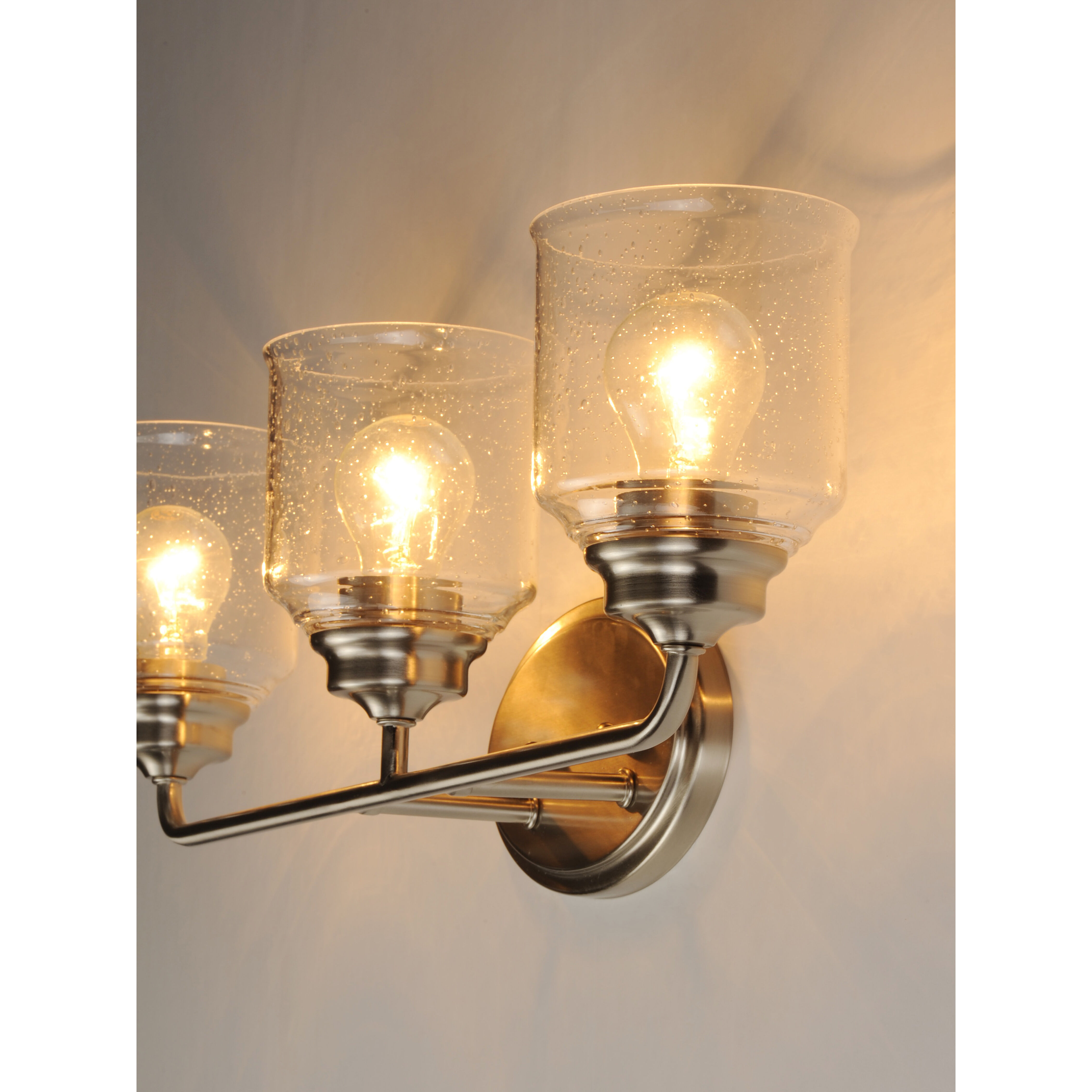 Acadia 3 Light 25 inch Satin Nickel Vanity Light Wall Light