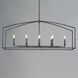 Martel Linear Pendant Ceiling Light in Blacksmith