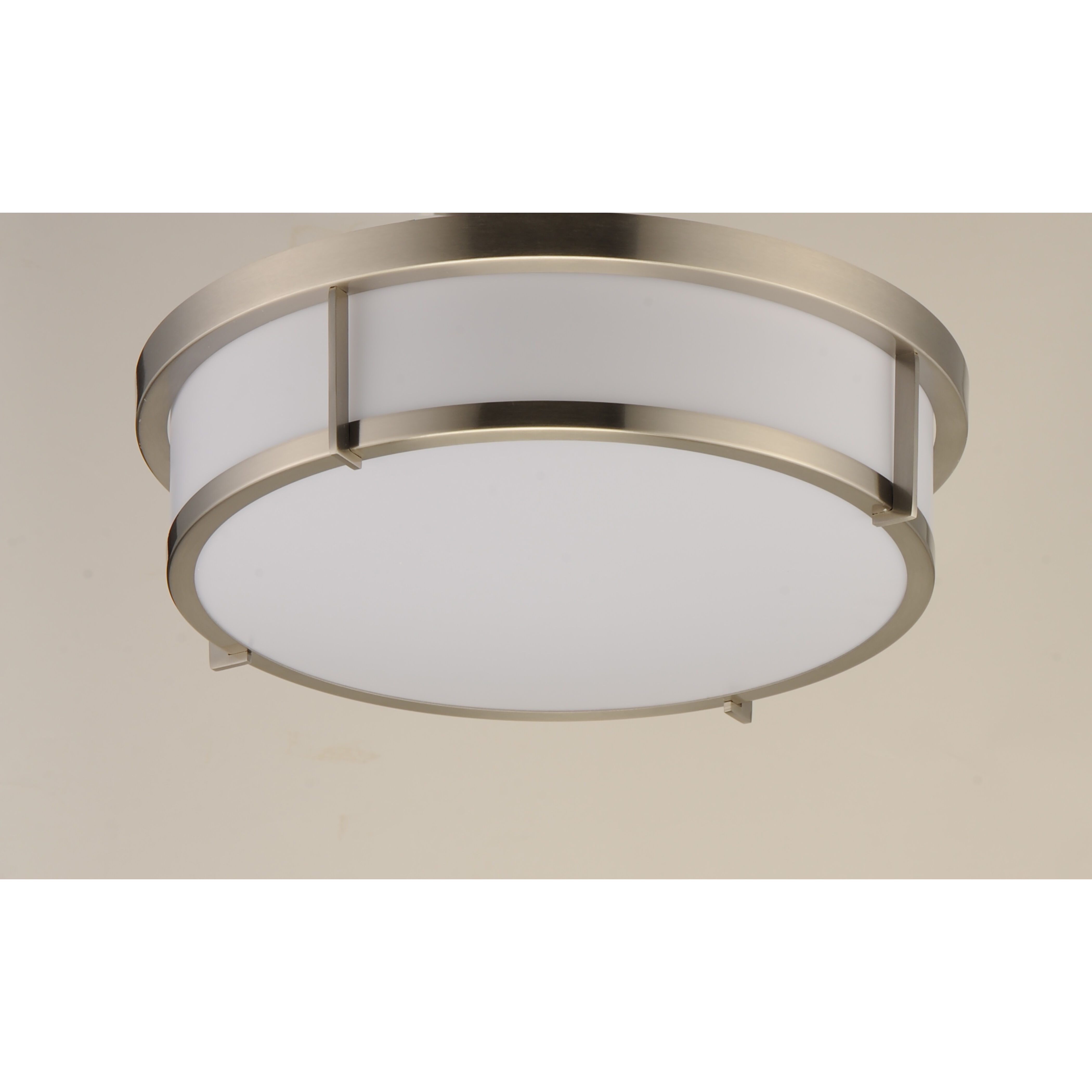Rogue 3 Light 17 inch Satin Nickel Flush Mount Ceiling Light