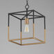 SoHo 1 Light 12 inch Black and Weathered Brass Entry Foyer Pendant Ceiling Light