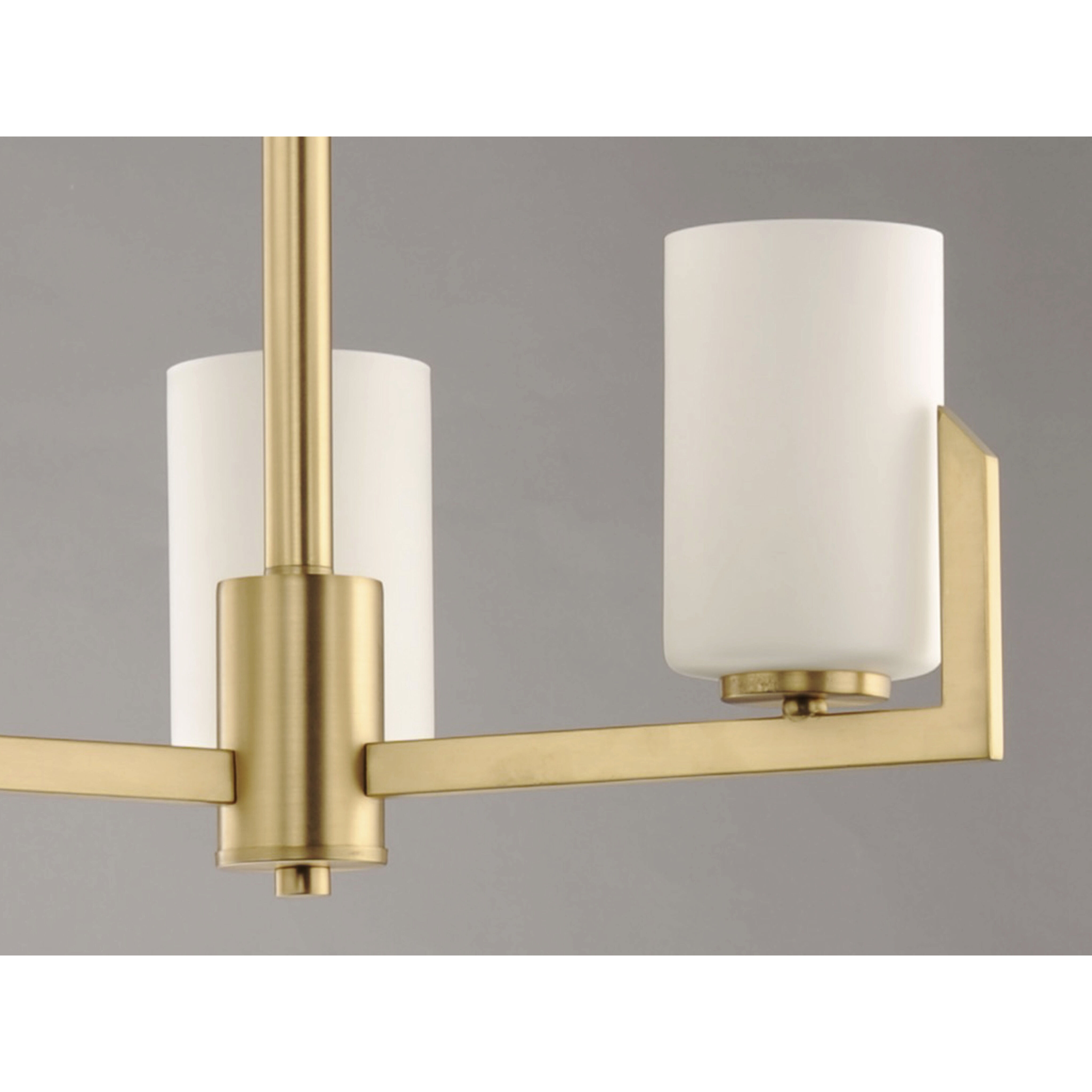 Dart 3 Light 22.25 inch Satin Brass Chandelier Ceiling Light