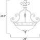 Manor 3 Light 23 inch Oil Rubbed Bronze Invert Bowl Pendant Ceiling Light