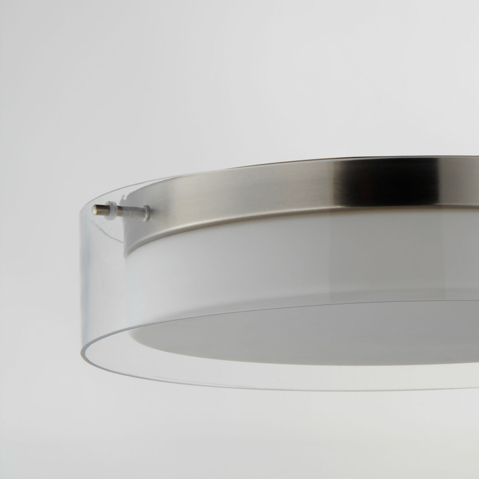 Duo LED 16 inch Satin Nickel Flush Mount Ceiling Light
