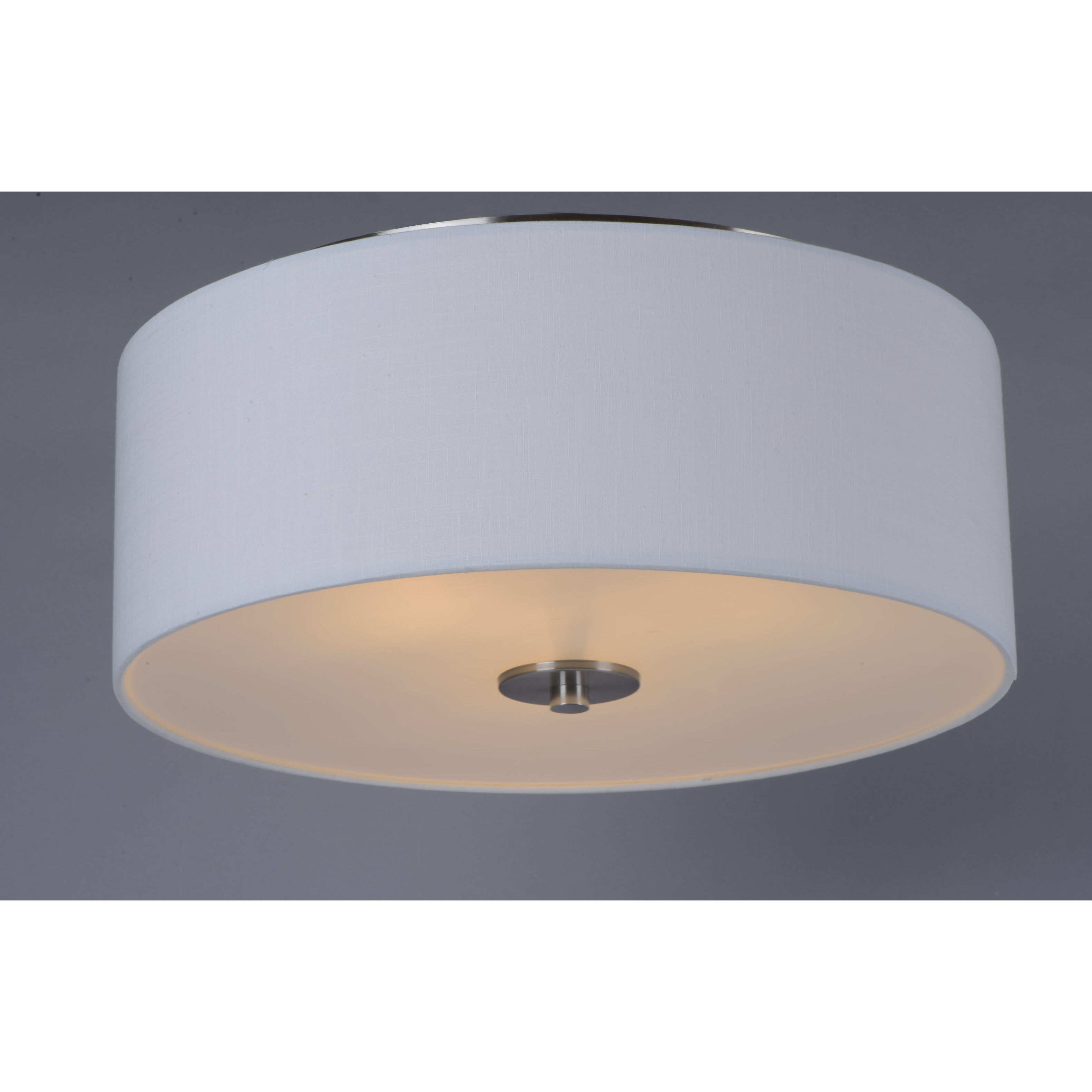 Bongo 3 Light 18 inch Satin Nickel Flush Mount Ceiling Light