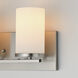 Lateral 2 Light 12 inch Satin Nickel Bath Vanity Wall Light in Satin White