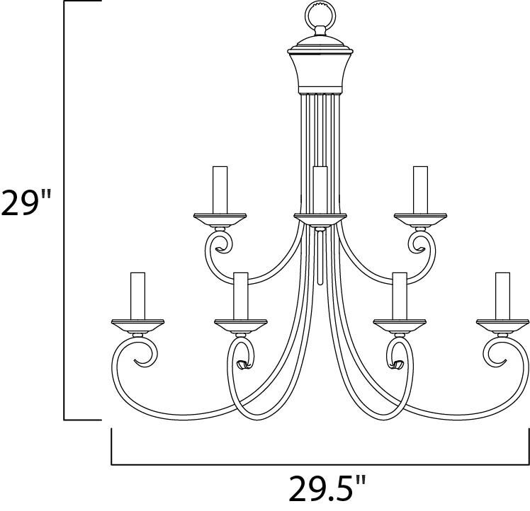Loft 9 Light 30 inch Oil Rubbed Bronze Multi-Tier Chandelier Ceiling Light in Candelabra Base Incandescent