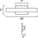 Vogue LED 18 inch Satin Nickel Bath Vanity Wall Light