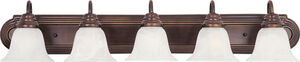Essentials - 801x 5 Light 36 inch Oil Rubbed Bronze Bath Light Wall Light in Marble