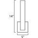Vogue LED 14 inch Satin Nickel Bath Vanity Wall Light