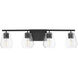 Geode 4 Light 31.25 inch Black Bath Vanity Light Wall Light