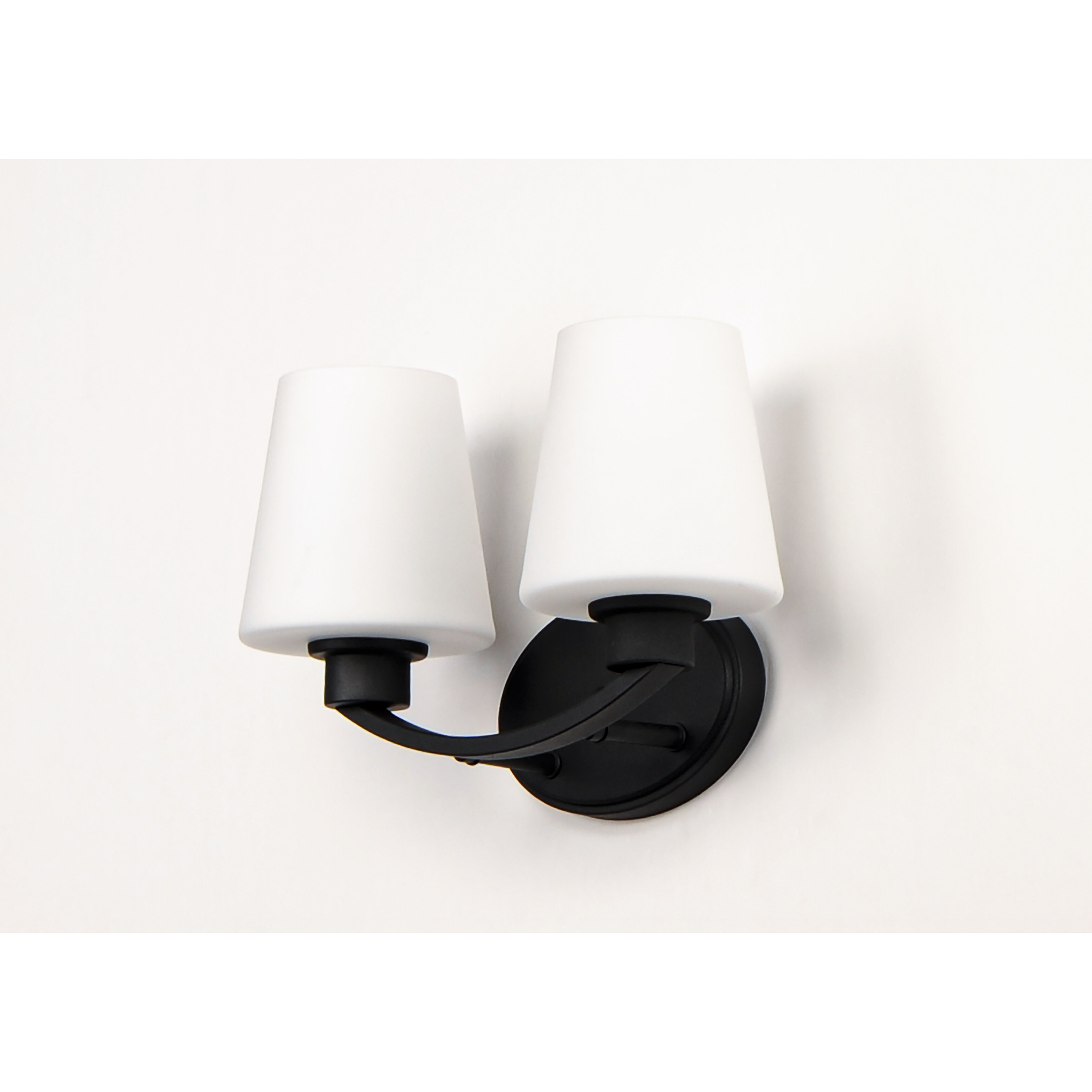 Shelter 2 Light 13 inch Black Bath Vanity Wall Light