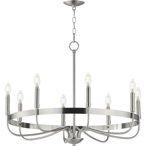 Frankie 8 Light 29 inch Satin Nickel Single-Tier Chandelier Ceiling Light