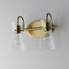 Ava 2 Light 13.5 inch Natural Aged Brass Bath Vanity Wall Light