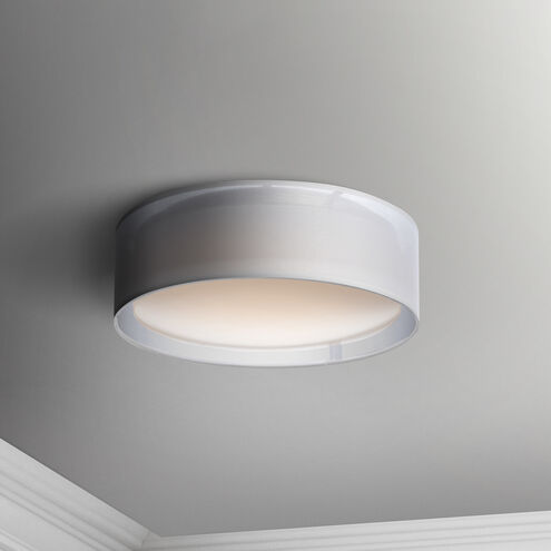 Prime LED 16 inch Flush Mount Ceiling Light in White Organza