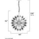 Starfire 40 Light 44 inch Polished Chrome Single-Tier Chandelier Ceiling Light