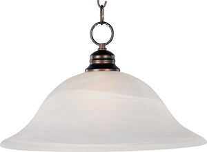 Essentials - 9106x 1 Light 16 inch Oil Rubbed Bronze Single Pendant Ceiling Light in Marble