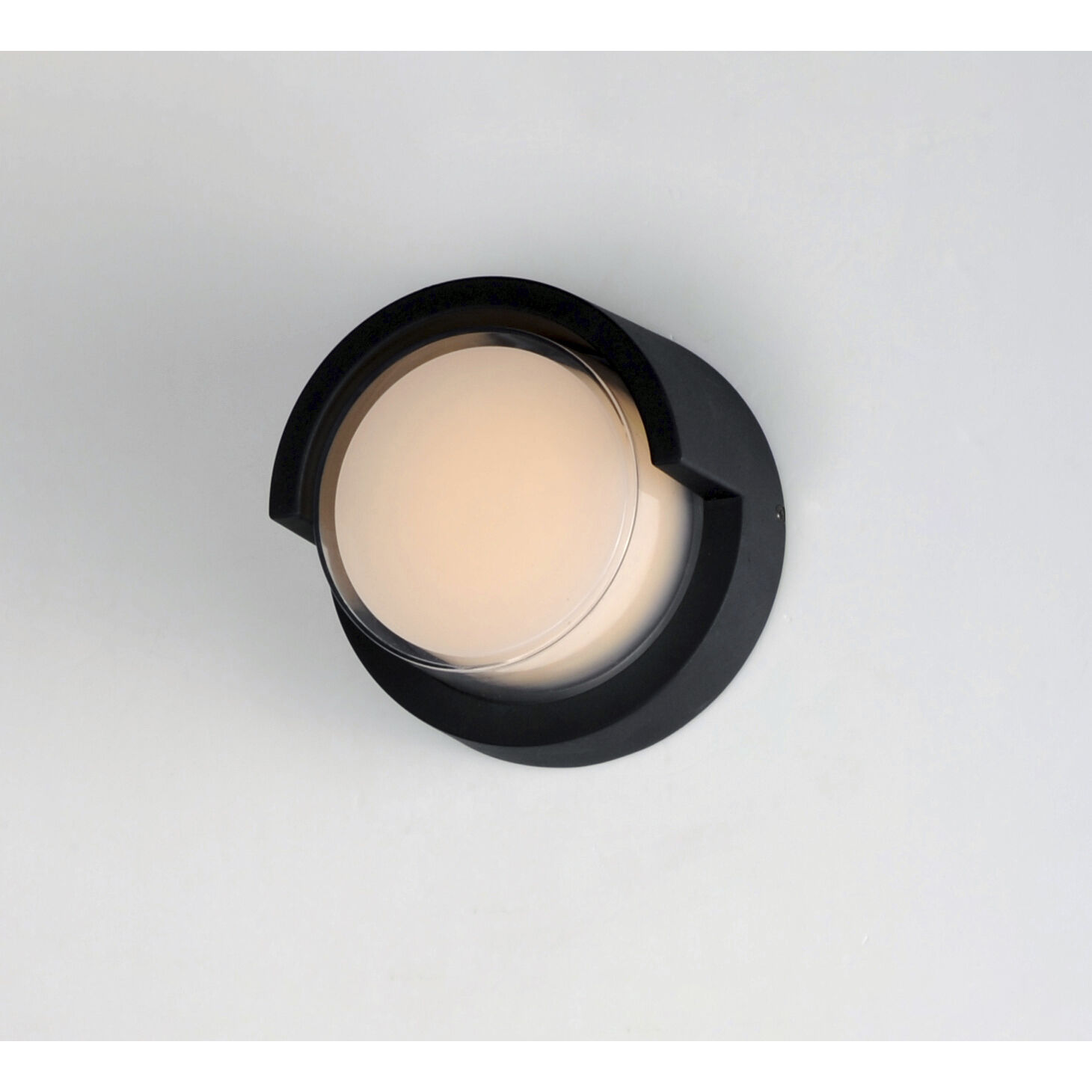 Eyebrow LED 7 inch Black Outdoor Wall Mount