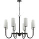 Town and Country 8 Light 34 inch Black Single-Tier Chandelier Ceiling Light