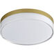 Edge 1 Light 7 inch Satin Nickel Flush Mount Ceiling Light in Natural Aged Brass