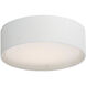 Prime LED 16 inch Flush Mount Ceiling Light in White Linen