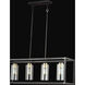 Capitol 4 Light 36 inch Black/Antique Brass Linear Pendant Ceiling Light