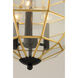 Heirloom 3 Light 16 inch Black and Burnished Brass Multi-Light Pendant Ceiling Light