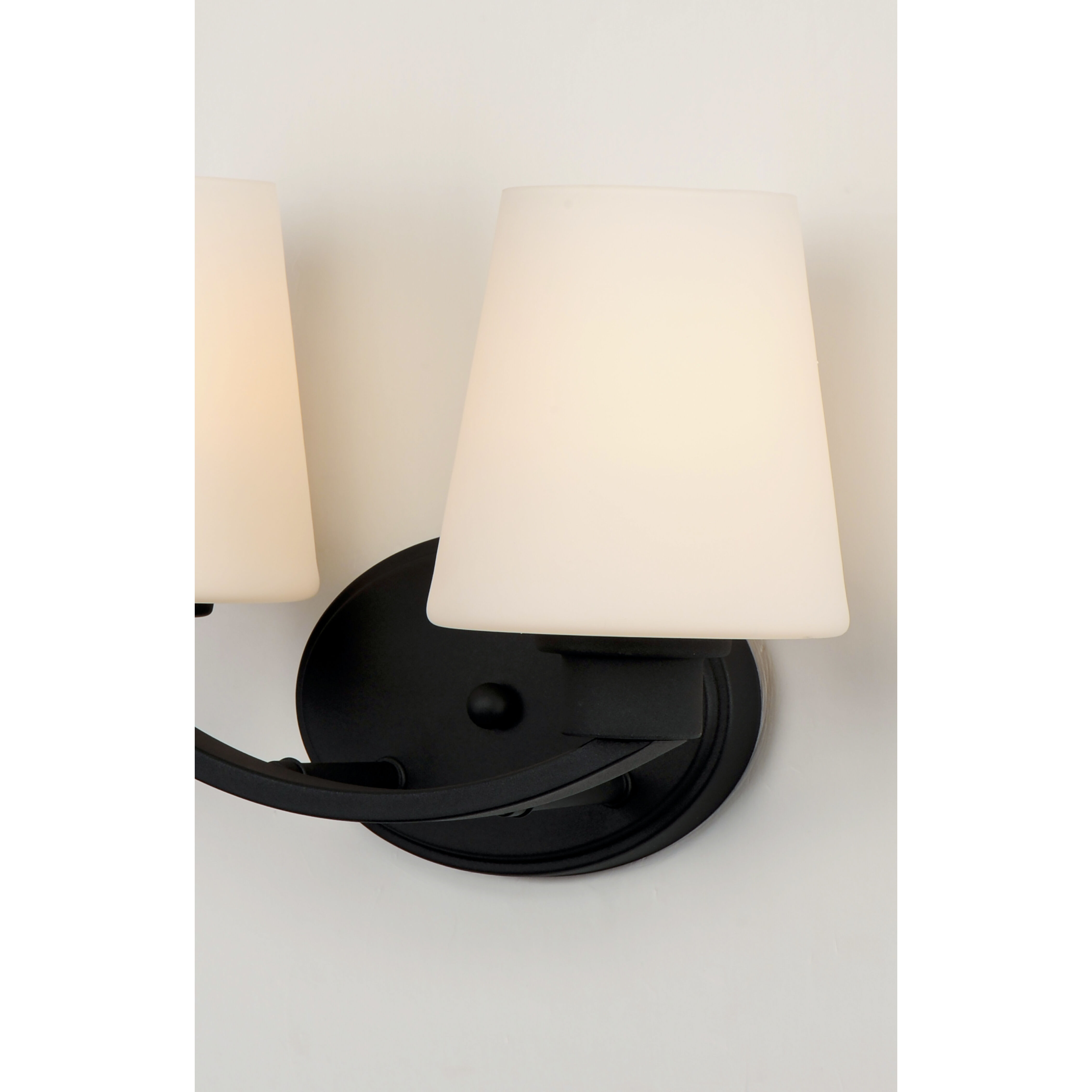 Shelter 2 Light 13 inch Black Bath Vanity Wall Light