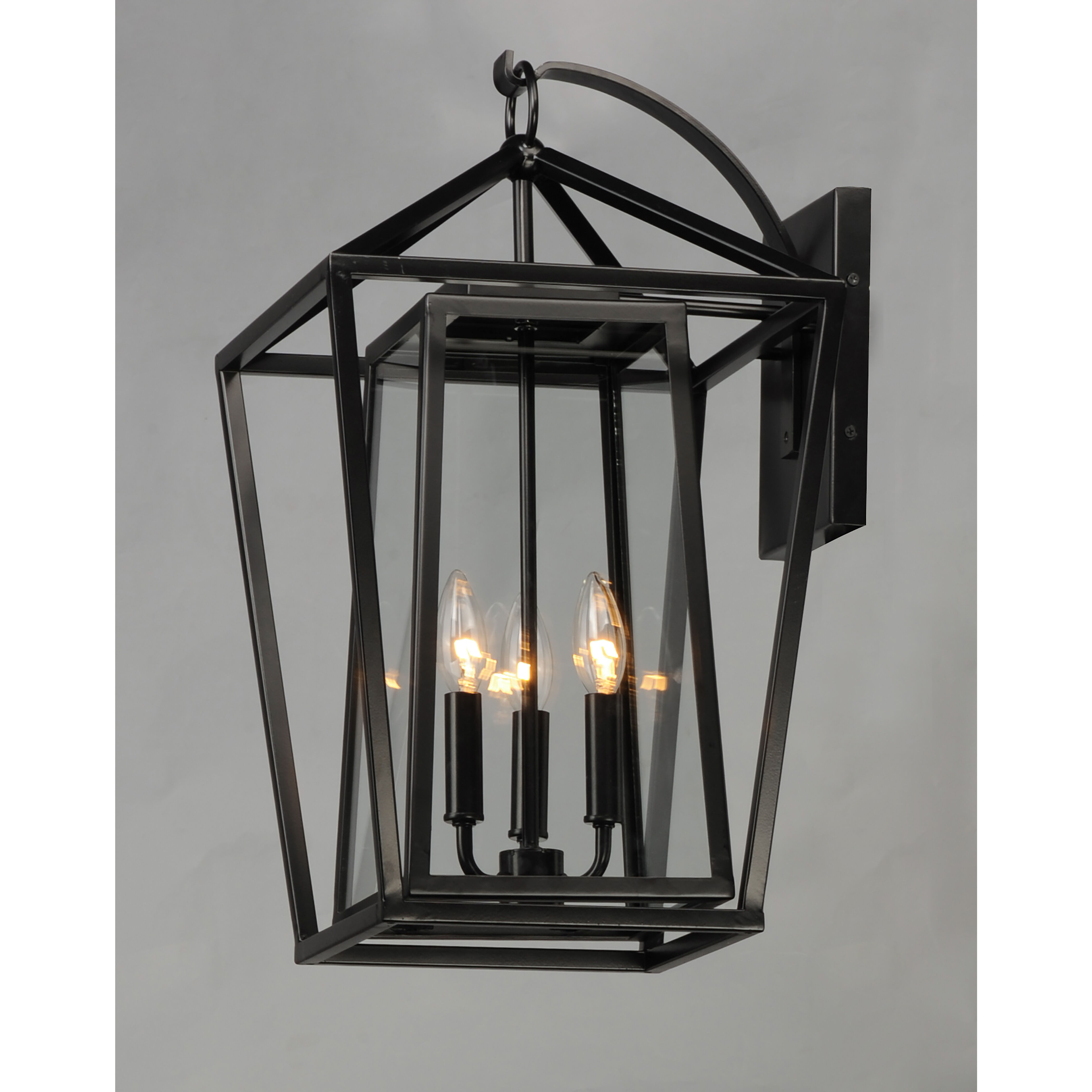 Artisan 3 Light 21 inch Black Outdoor Wall Mount