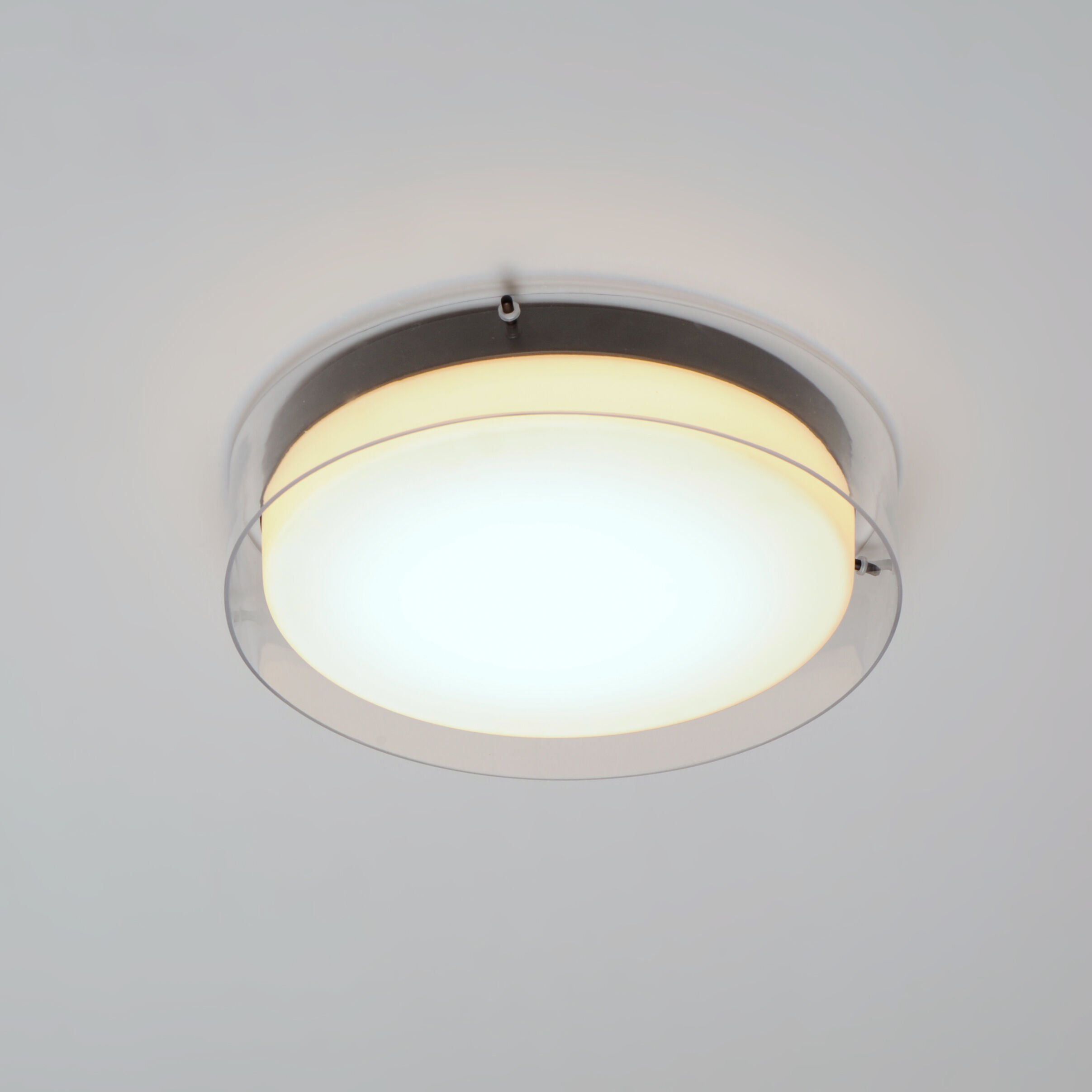 Duo LED 16 inch Black Flush Mount Ceiling Light