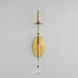 Eden 1 Light 4.75 inch Charcoal Gold Leaf ADA Wall Sconce Wall Light