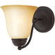 Basix 1 Light 6 inch Oil Rubbed Bronze Wall Sconce Wall Light in Frosted