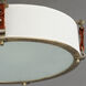 Sausalito 3 Light 15.5 inch Weathered Zinc and Brown Suede Flush Mount Ceiling Light