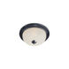 Essentials 583x 3 Light 16 inch Black Flush Mount Ceiling Light