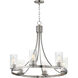 Livingston 6 Light 30 inch Satin Nickel Chandelier Ceiling Light